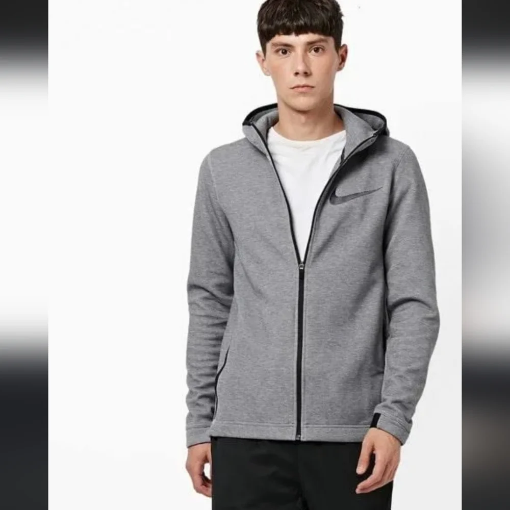 Nike Dri-Fit Showtime Full Zip Hoodie Gray Textured Men’s Size L